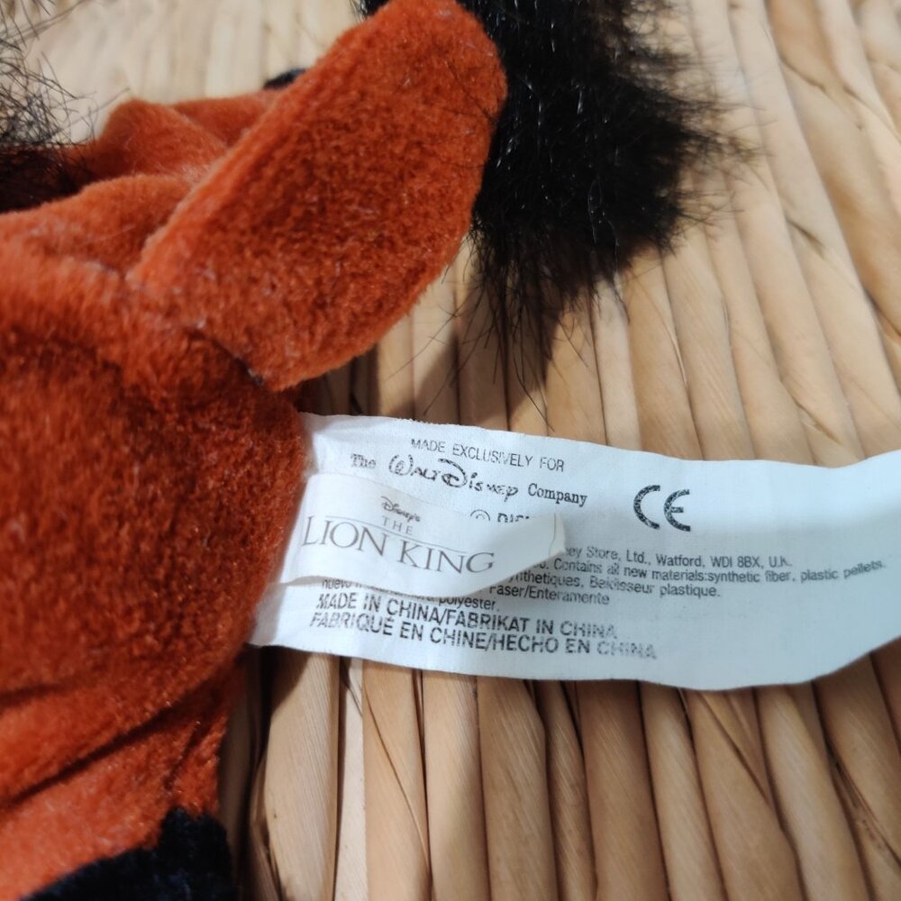 Disney Lion King Pumbaa Plush 4" Bean Bag Toy Brown Black Mane Tusks Stuffed - Picture 7 of 7